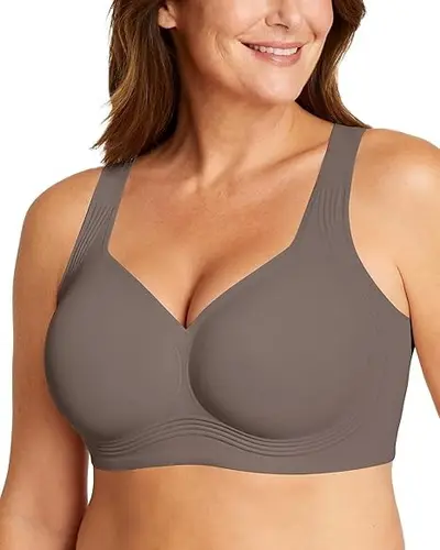 OEAK Women's Wire-Free Jelly Bra, Plus Size, Supportive, Seamless - 12