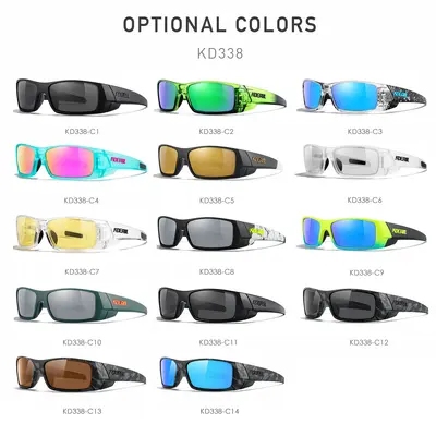 2024 KDEAM Quadratische polarisierte Sonnenbrille KD338, Radbrille