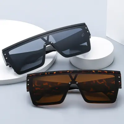 Large Frame UV-Protection Sunglasses, European-American Style - 1