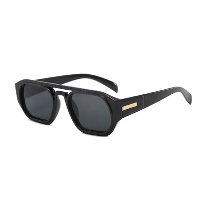Herren-Pilotensonnenbrille mit Doppelsteg und eckiger Form, europäisch-amerikanischer Stil - 7