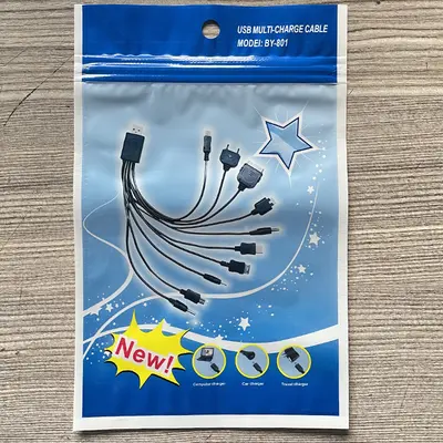 Bir ila on şarj kablosu sınır ötesi on'u bir arada veri kablosu güneş enerjili dış mekan çok fonksiyonlu acil durum X-ray evrensel USB kablosu - 8