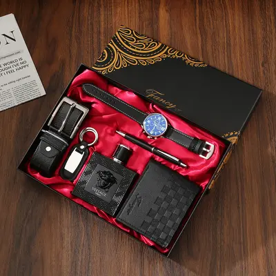 Herrengeschenkset Uhr Geldbörse Gürtel Parfüm Geschäftsgeschenke - 13