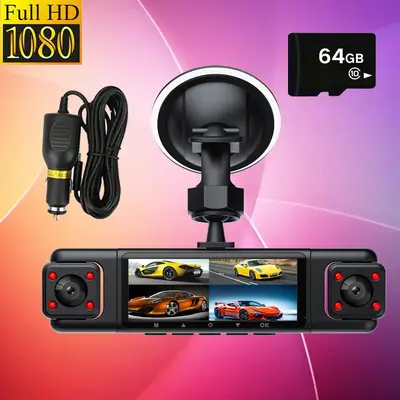4-Linsen 4-Kanal 360° WLAN Dashcam Infrarot-Nachtsicht Full HD 1080P Rückfahrkamera Auto DVR - 9