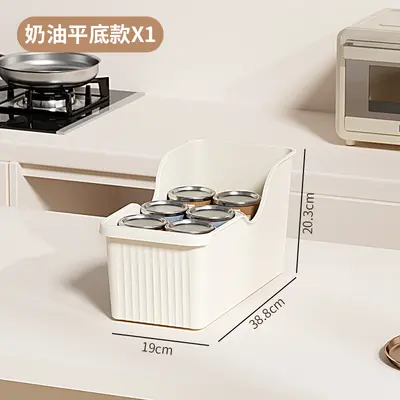 Kitchen storage box with wheels, lid and shelf - 6