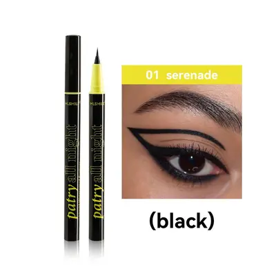 MLSMILE Waterproof Liquid Eyeliner, Black, White and Silver, Quick-Drying - 7
