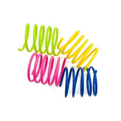 Colorful Spring Cat Toy Self-Play Interactive Teaser - 6