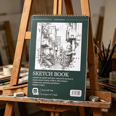 A4 Spiralskizzenbuch, dickes Zeichenpapier, professionell - 10