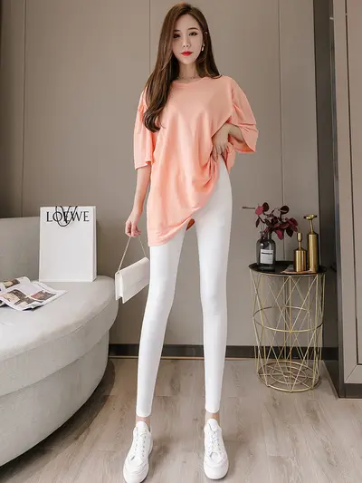 Modal Nine-Point Leggings for Women, Cotton, Spring and Autumn - 10