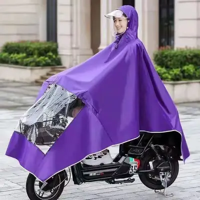 Yağmurluk tam vücut, elektrikli araç motosiklet, uzun kalın, tek veya çift kişi - 9