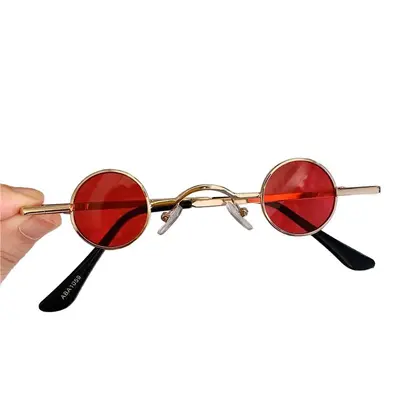 Trendige Retro-Sonnenbrille mit runden Gläsern - 6