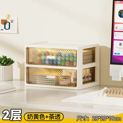 Desktop storage organizer, multi-layer, transparent - 7
