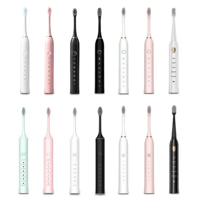 Rechargeable Electric Toothbrush for Adults and Children, Smart Teeth Cleaning, Automatic Sonic Rechargeable with Soft Bristles, Couple Style