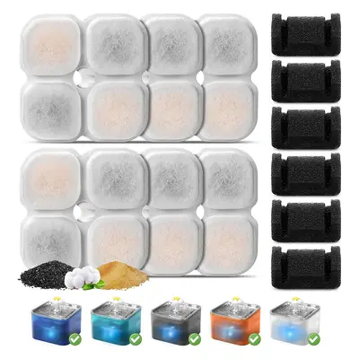Amazon Best-Selling Water Dispenser Filter 3L Cat Water Fountain Filter Cotton Triple Filter Replacement Pack Boxed