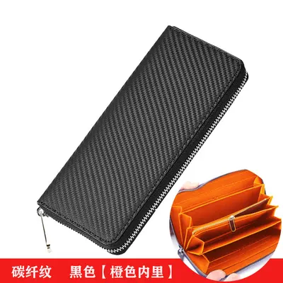 Men's Long Wallet with Zipper, Large Capacity Clutch Wallet - 9