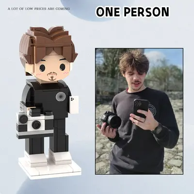 Personalised Photo Building Block Figures, Portrait DIY Gift - 7