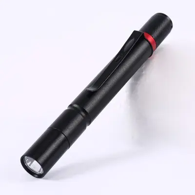 Aluminum Alloy Mini Pen Flashlight, AAA Battery, Strong LED, Waterproof - 8