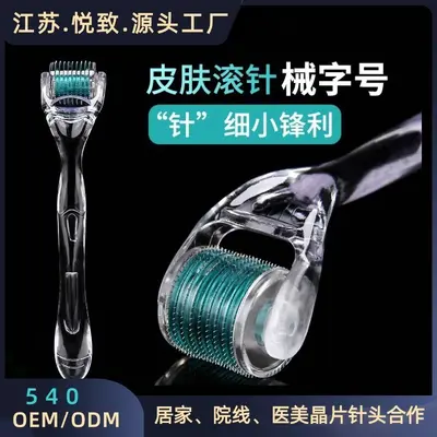 Cross-border Amazon Best-Seller Export 540 Green Microneedle Dermaroller Hydrating Roller Facial Head Beauty Dermaroller - 1