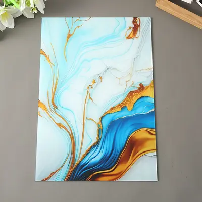 UV Printed Art Glass Decorative Wall Art Butterfly Pattern
