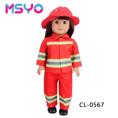 43cm Doll Outfit Set for 18 Inch American Girl Dolls, Firefighter Uniform - 7
