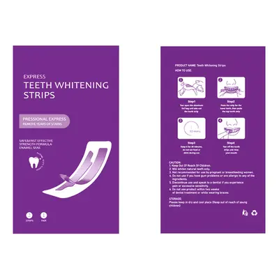 Purple Teeth Whitening Strips, Dry Strips, Residue-Free, PAP - 6