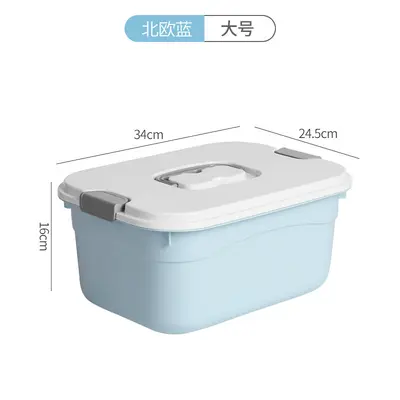 Plastic Storage Box with Lid Extra Large Portable - 11