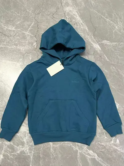 Kinder lockeres Kapuzensweatshirt mit Fleecefutter und Buchstabendruck Winter