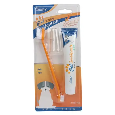 Pet single-use finger toothbrush and toothpaste set for dogs and cats - 7
