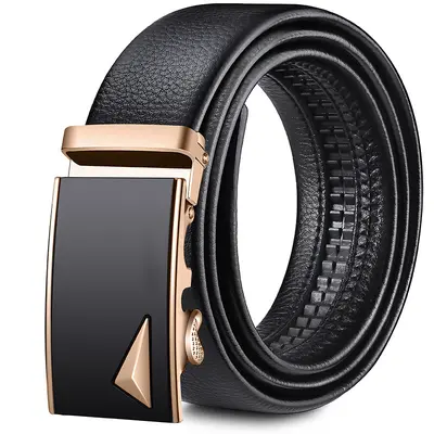 Factory direct sales] Men's belt soft leather automatic buckle daily versatile denim belt men's belt wholesale - 9