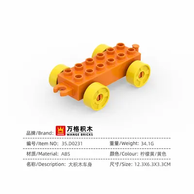 Wange Large-Particle Building Blocks Car Set for Boys Ages 2-6, Educational - 11