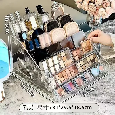 Multi-layer transparent acrylic display stand, cosmetics organizer - 7