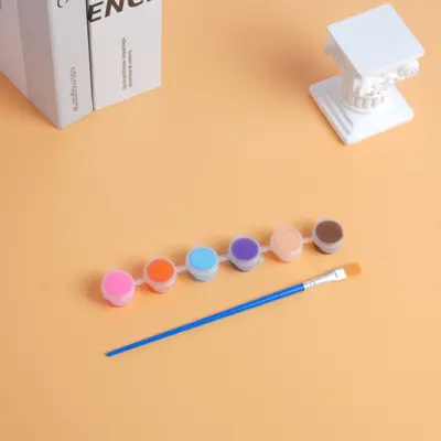 Children's Acrylic Paint 12-Color Set Art Student Graffiti Gypsum Doll Painting Eco-Friendly Washable Factory Wholesale - 10