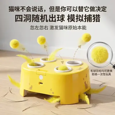 Electric Cat Cheese Magic Box Toy, Scratch and Bite Resistant, Interactive Hunting Toy - 5