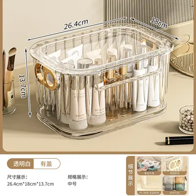 Cosmetic storage box, transparent acrylic, desktop organizer - 8