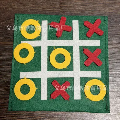 Felt Mini Tic-Tac-Toe Board Game for Children Educational Puzzle - 10