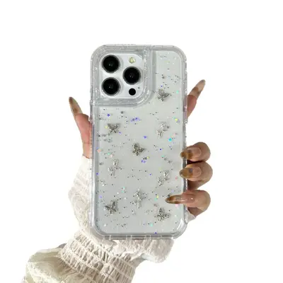 Phone case for ZTE BLADE A35, sweet style, glitter finish