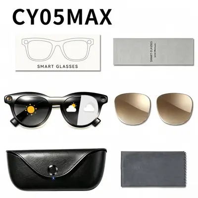 跨境AI智能眼镜抖音TK直播摄像头翻译识别智能眼镜Smart glasses - 8