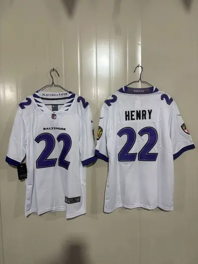 NFL Embroidered Baltimore Ravens Olive Jersey, Quality Embroidery - 8