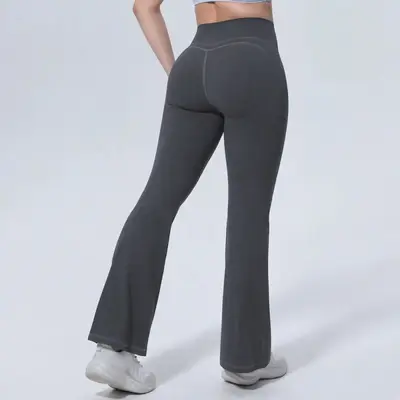 Mingda yoga pantolon, geniş paça, yüksek bel - 9