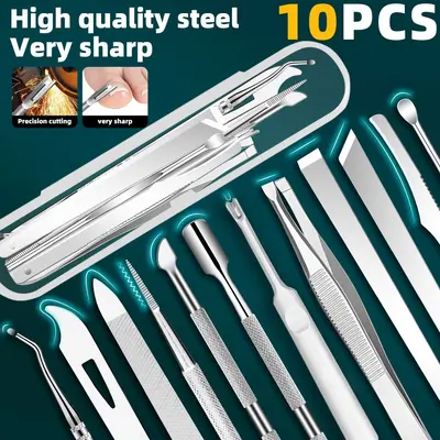 Edelstahl Maniküre Pediküre Set 10-teilig