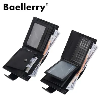 Men's Short Wallet with Multiple Card Slots and Driver's License Holder - 3
