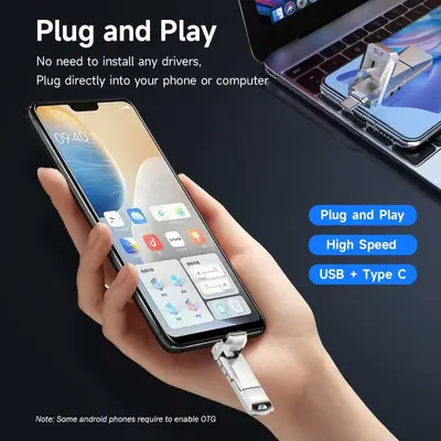 Type-C and USB 3.1 Dual-Use Flash Drive, High-Speed, 1TB 2TB 16TB