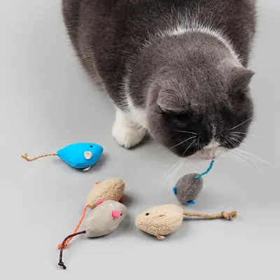 猫玩具猫薄荷小老鼠自嗨猫咪毛绒玩具仿真老鼠耐咬逗猫棒磨牙玩具