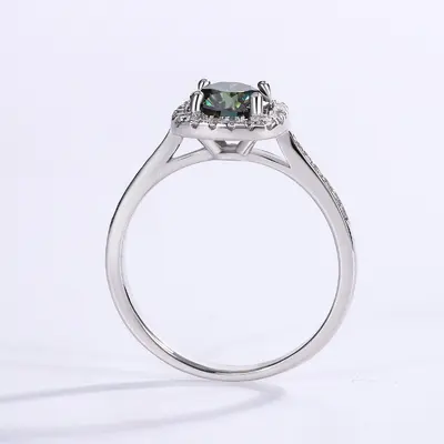S925 Silver Moissanite Princess Square Ring for Women