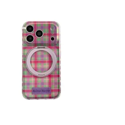 360-Grad-Ständer Handyhülle halbtransparent kariert für iPhone 17 Pro Max