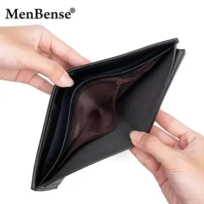 Men's Short Patchwork Wallet with Multiple Card Slots Multifunctional - 4