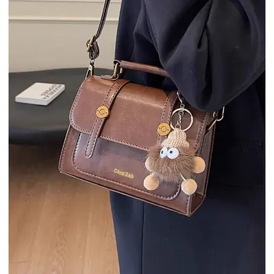 Retro Küçük Kadın Askılı Çapraz Çanta Kare El Çantası - 3