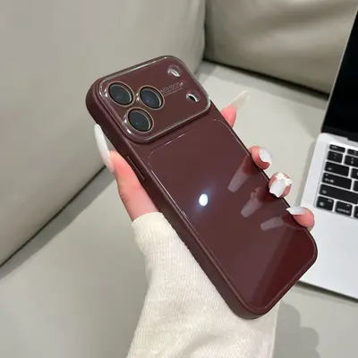 适用iPhone18promax手机壳秒变大视窗糖果色亮面玻璃苹果17保护套 - 9