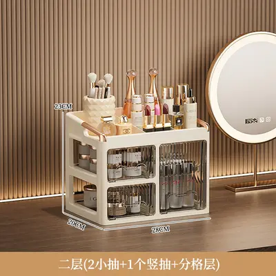 Vanity cosmetics storage box, three-tier - 7