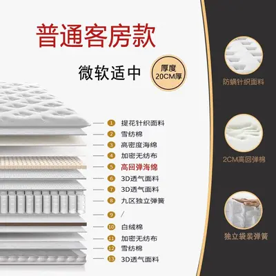 Five-Star Hotel Style Latex Memory Foam Pocket Spring Mattress - 7