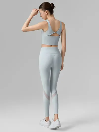 Kadın Spor Takımı İkili Set, Fixed Cup Spor Sütyeni ve Dar Yoga Taytı - 6
